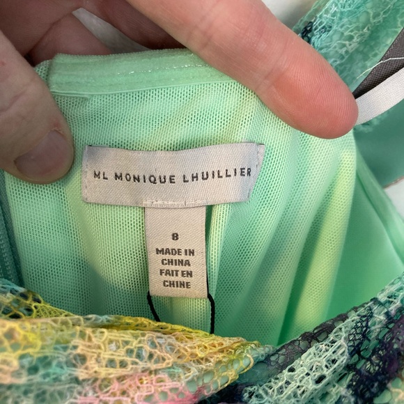 NWT ML Monique Lhuillier Allie Off the Shoulder Dress Size 8 - Picture 4 of 13